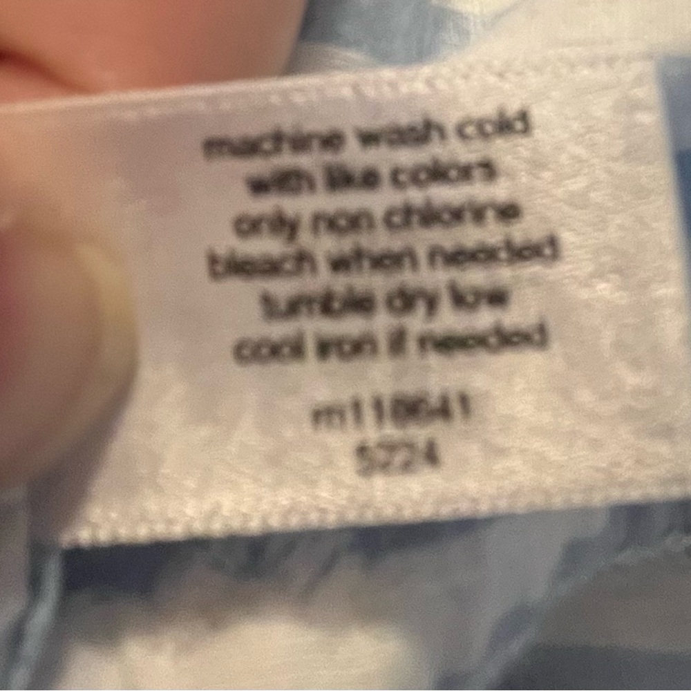 Lane Bryant Light Blue and White Striped Women’s Shirt with Embroidered Details - Picture 10 of 10
